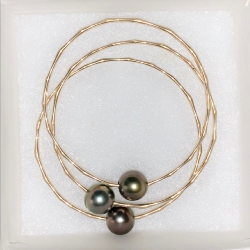 Tahitian Pearl Bangle Set